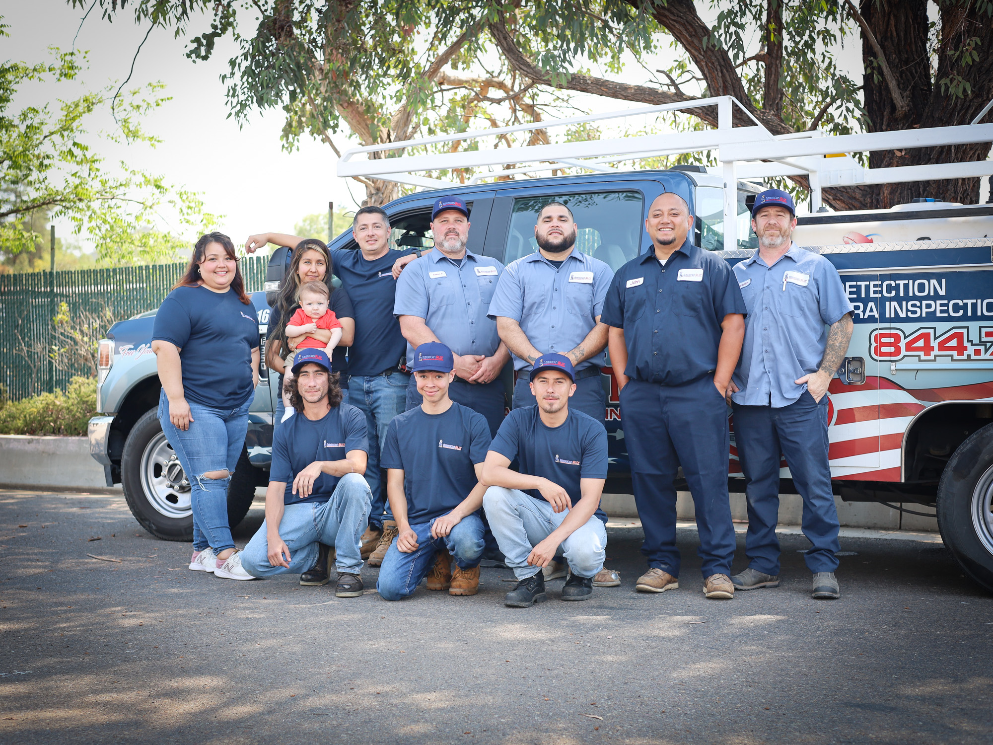 American Ally Plumbing crew standing in front of company truck in Ramona, CA